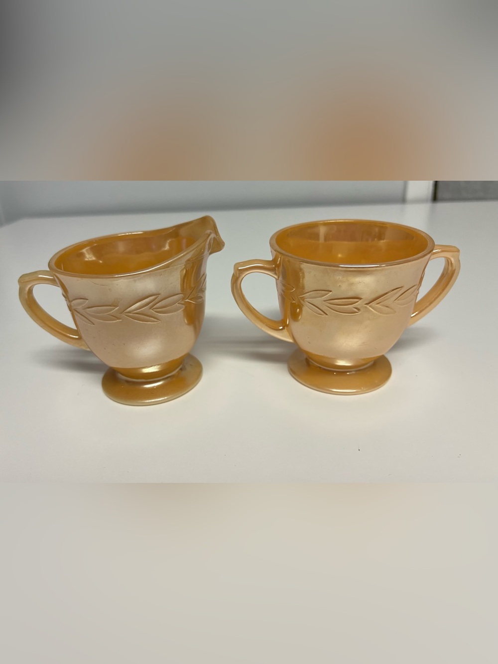 Vintage Fire King Creamer and Sugar set